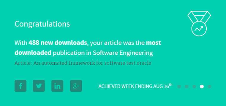 Most Downloaded Researcher in Software Engineering